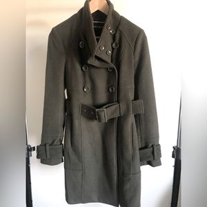 Runway New York- Double Breasted Olive Green Pea Coat 

Women’s size S